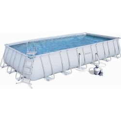 Каркасный бассейн 671х366х132 см с песчаным фильтром, для дачи, BESTWAY 56471