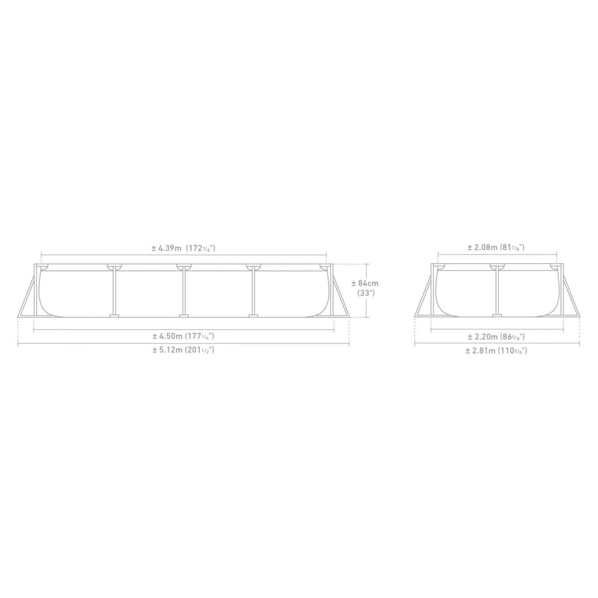 Бассейн каркасный прямоугольный 450x220x84 см без фильтра-насоса INTEX 28273NP Бассейн каркасный прямоугольный 450x220x84 см без фильтра-насоса INTEX 28273NP