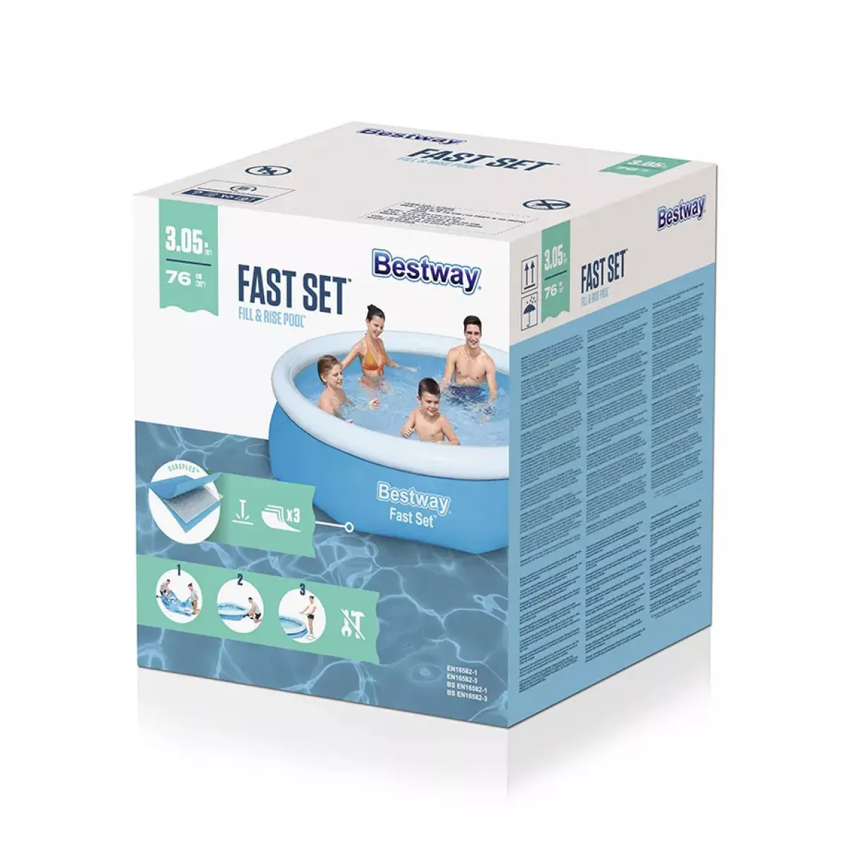 Бассейн надувной 305x76 см круглый с фильтром-насосом BESTWAY 57270 Бассейн надувной 305x76 см круглый с фильтром-насосом BESTWAY 57270