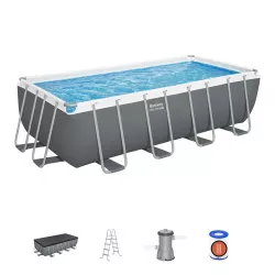 Бассейн каркасный 488x244x122 см прямоугольный с аксессуарами BESTWAY 56670