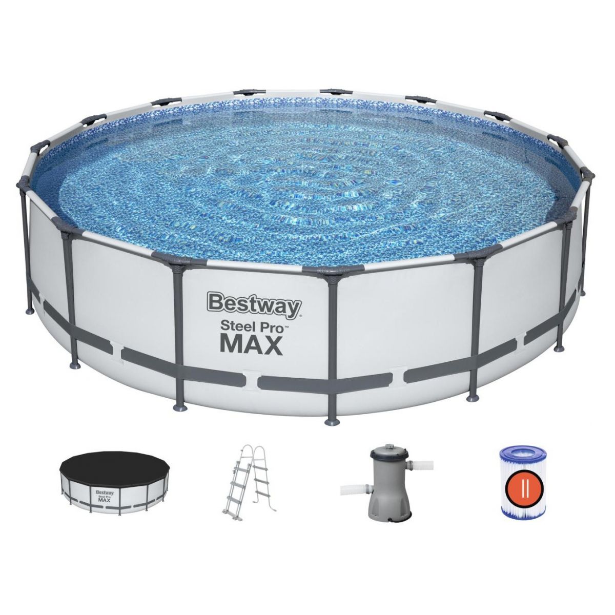 Каркасный бассейн 457х107 см с фильтром и аксессуарами BESTWAY 56488 Каркасный бассейн 457х107 см с фильтром и аксессуарами BESTWAY 56488
