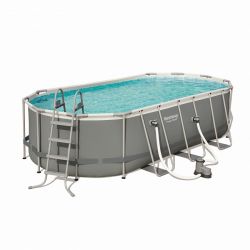 Каркасный бассейн 549×274×122 см, ротанг, 4 аксессуара, BESTWAY 56998