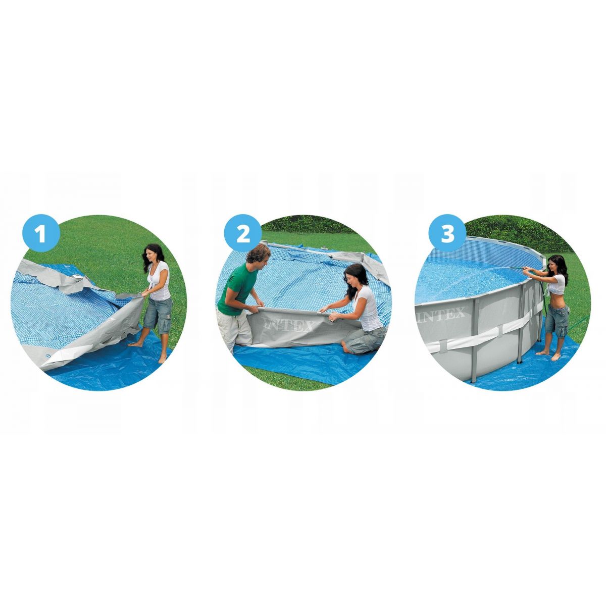 Чашковый пакет 5,49 х 1,32 м для каркасного бассейна Ultra Frame INTEX 12436A Чашковый пакет 5,49 х 1,32 м для каркасного бассейна Ultra Frame INTEX 12436A